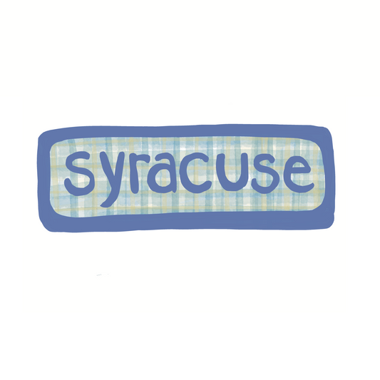 Syracuse - Plaid - Sticker, Magnet, Postcard, or Print