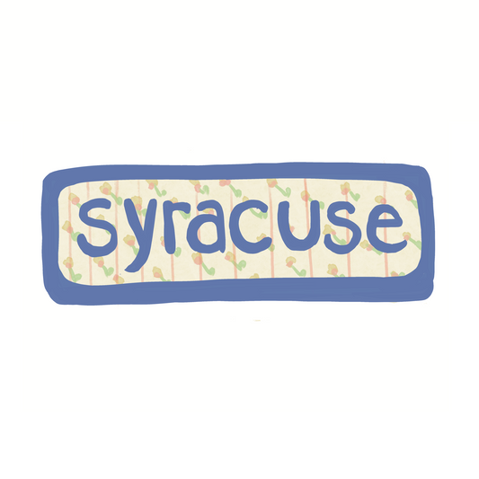 Syracuse - Flowers - Sticker, Magnet, Postcard, or Print