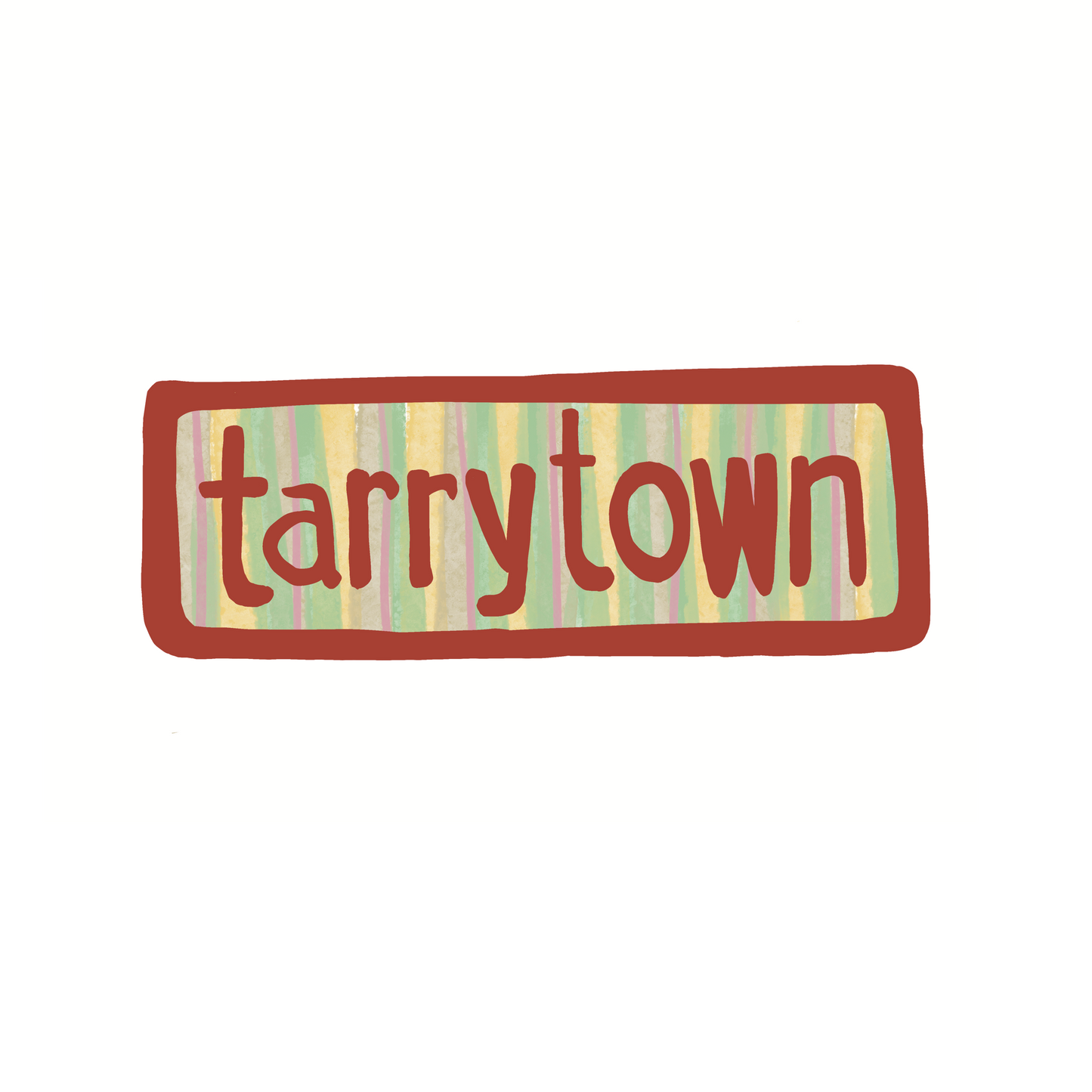 Tarrytown - Stripes - Sticker, Magnet, Postcard, or Print