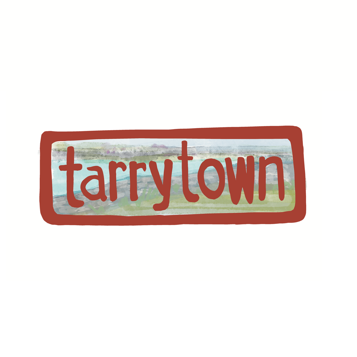 Tarrytown - Skyline - Sticker, Magnet, Postcard, or Print