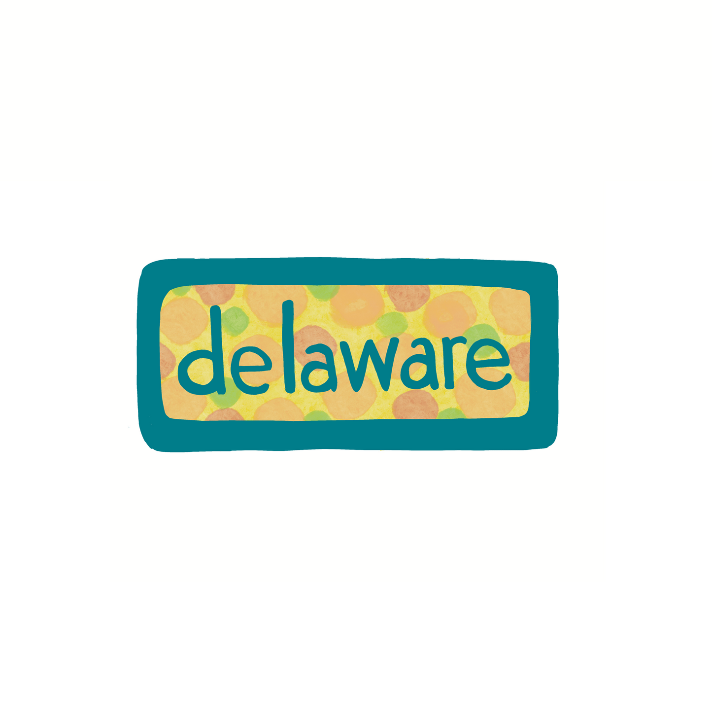 Delaware - Dots - Sticker, Magnet, Postcard, or Print