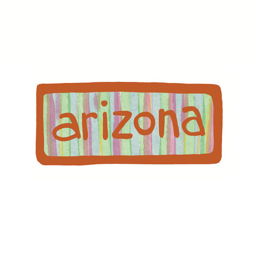 Arizona - Stripes - Sticker, Magnet, Postcard, or Print