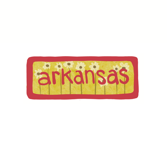 Arkansas - Flowers - Sticker, Magnet, Postcard, or Print