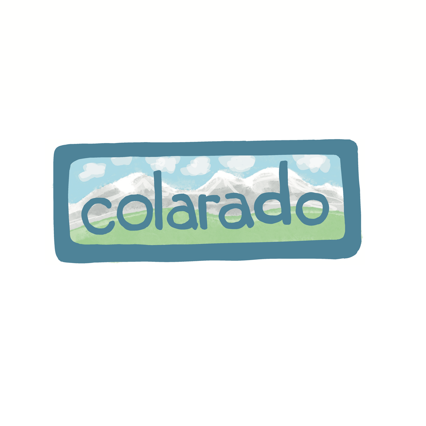 Colorado - Mountains - Sticker, Magnet, Postcard, or Print