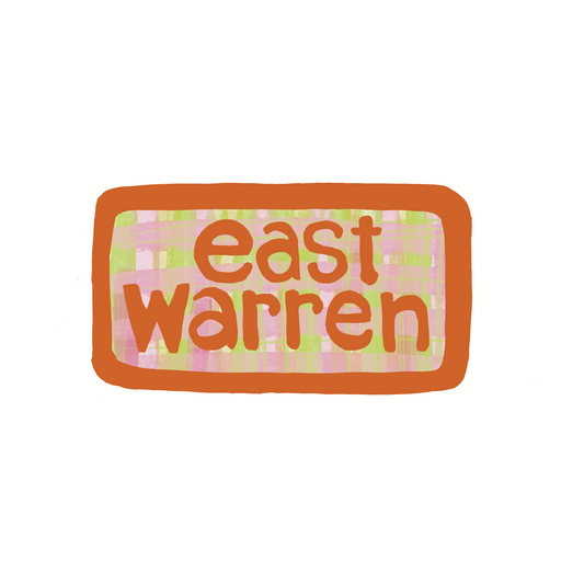 Destination: East Warren Vermont - Plaid - Sticker or Magnet