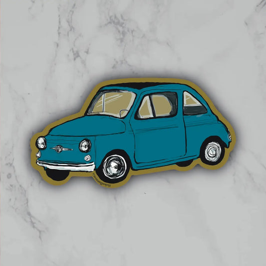 Blue Fiat Sticker or Magnet