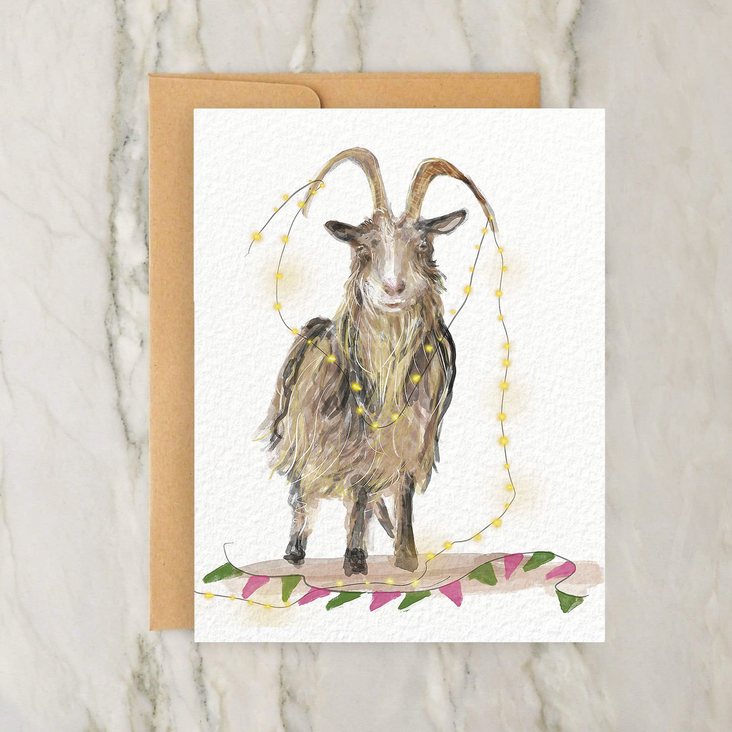 Birthday Goat 4x5" Greeting Card