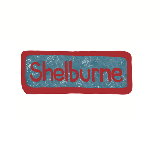 Destination: Shelburne Vermont - Blue - Sticker or Magnet