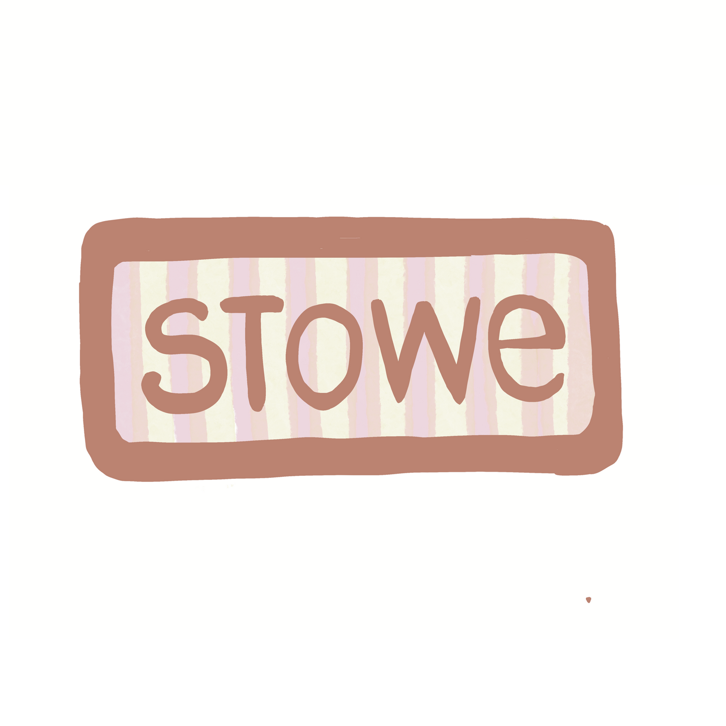 Destination: Stowe Vermont - Candy Stripe - Sticker or Magnet