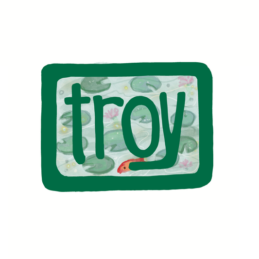 Destination: Troy New York - Pond - Sticker or Magnet