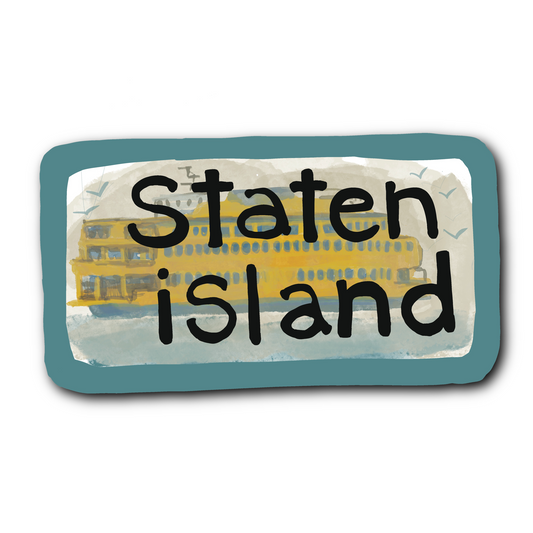 Destination: Staten Island New York - Sticker or Magnet