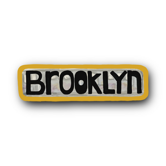 Destination: Brooklyn New York City - Sticker or Magnet - Subway