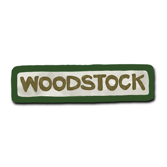 Destination: Woodstock New York - Sticker or Magnet - Minimalist Camp
