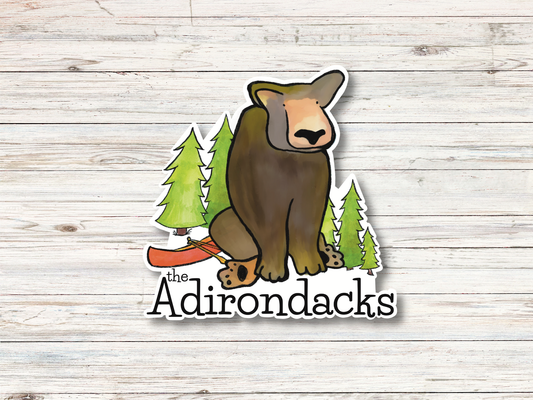 Waterproof Vinyl Bear Adirondack Sticker