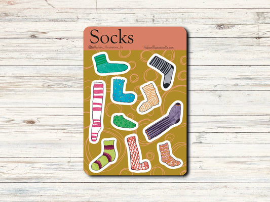 Knit Socks Sticker Sheet