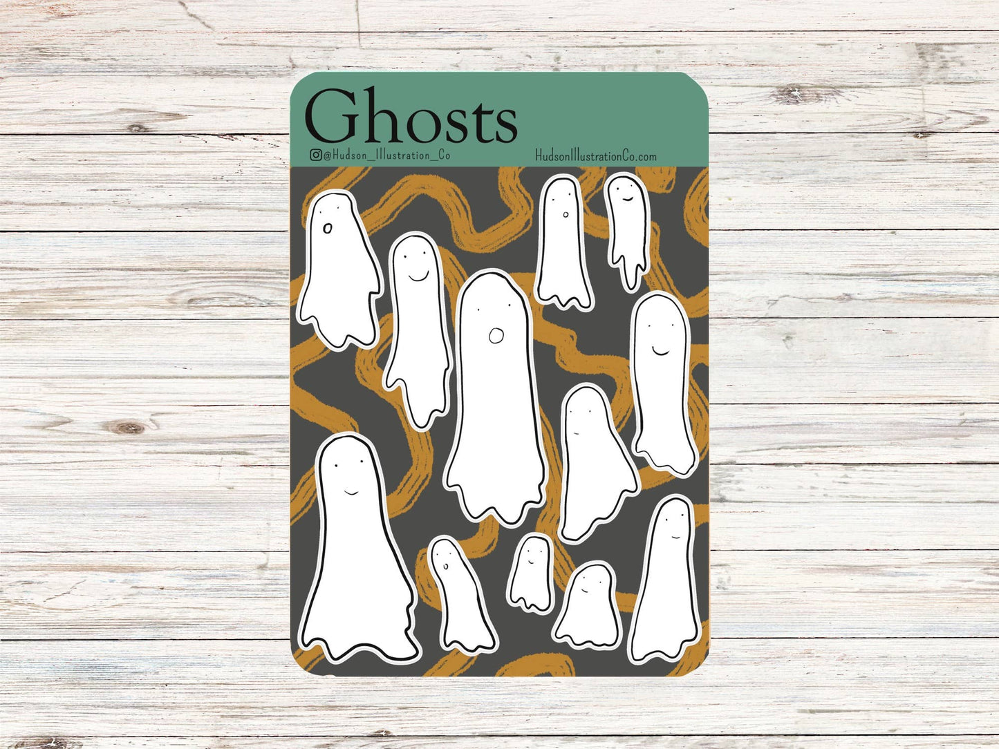 Halloween Boo Ghosts Sticker Sheet