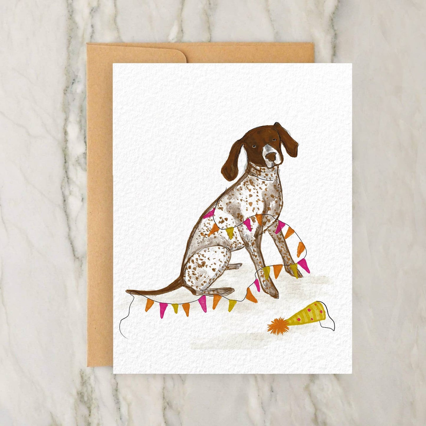 German Shorthaired Pointer Dog Birthday Card 4x5"