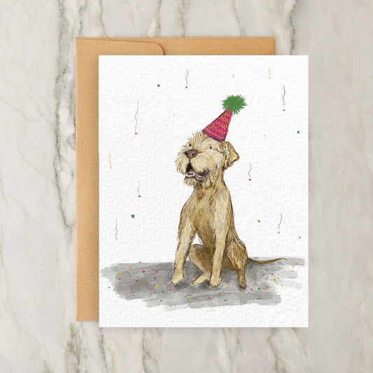 Wire Haired Mutt Birthday Card 4x5"