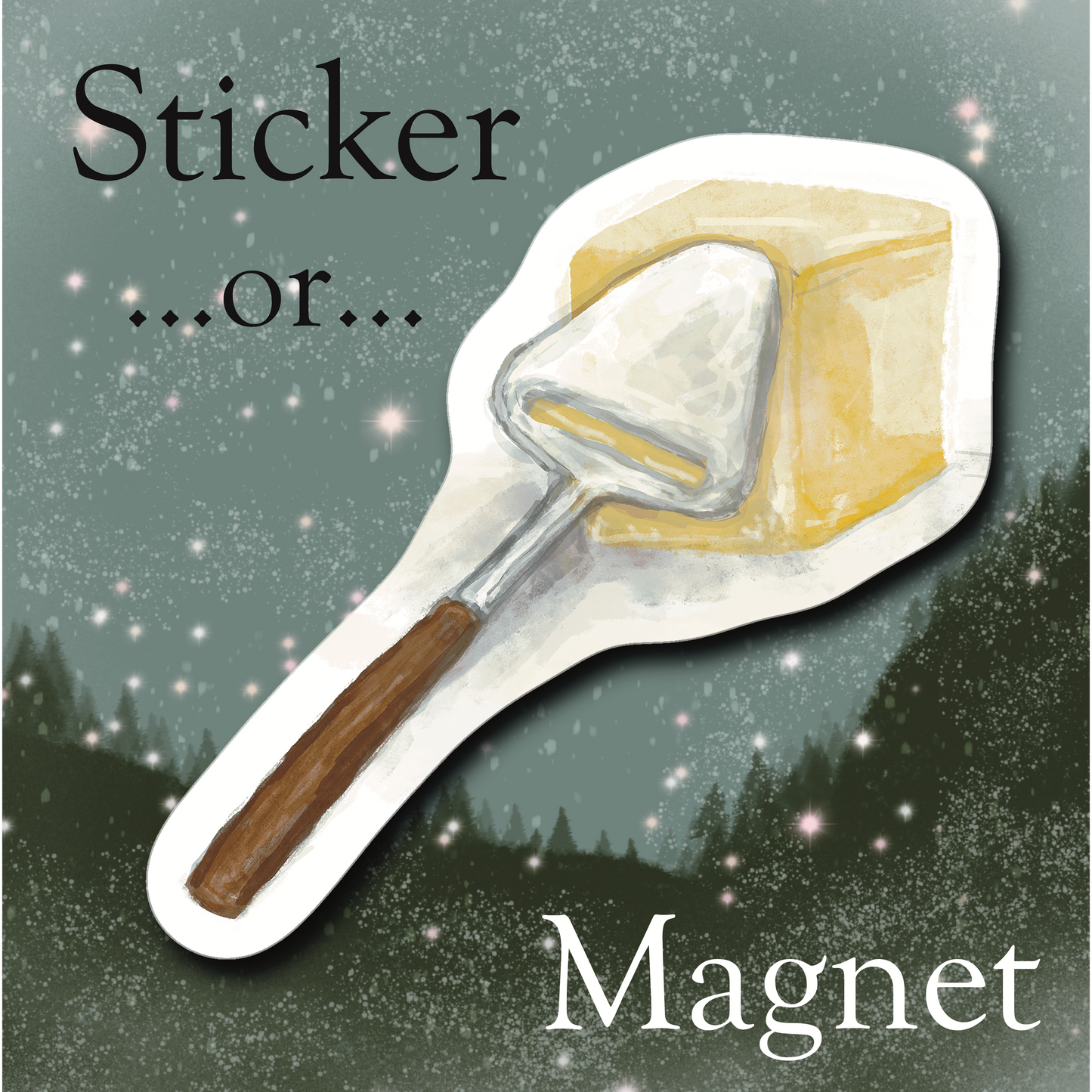 a picture of a sticker of magnet