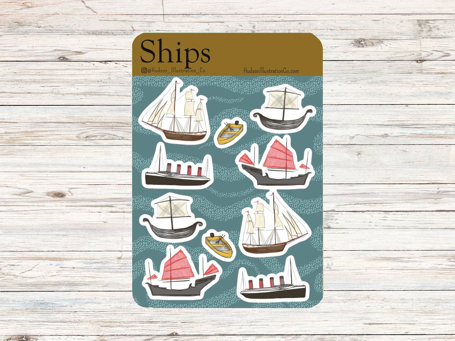 Ships Sticker Sheet - Ships, Ocean, Sailing, Boat, Pirates