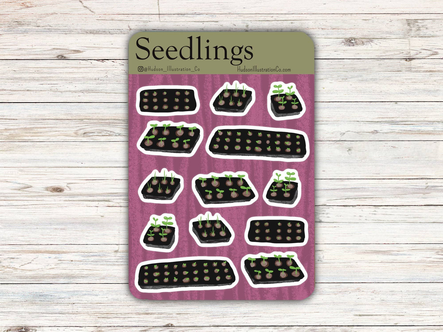 Seedlings - Matte Recycled Kiss Cut Sticker Sheet - February