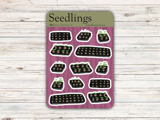 Seedlings - Matte Recycled Kiss Cut Sticker Sheet - February