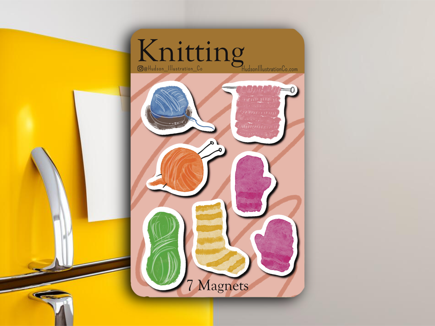 Knitting Flexible Fridge Magnets