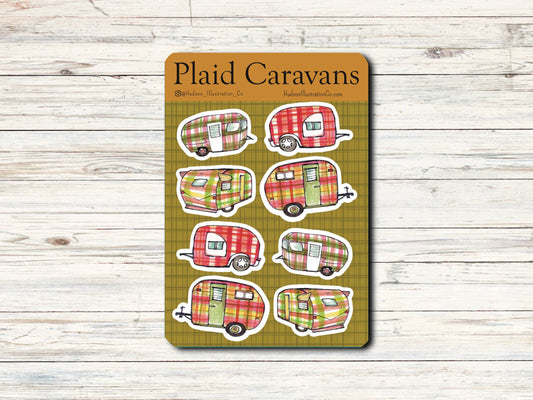 Plaid Caravans - Matte Kiss Cut Sticker Sheet - November