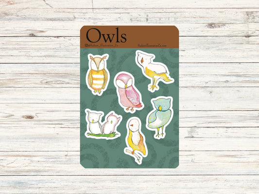 Owls Sticker Sheet - Halloween