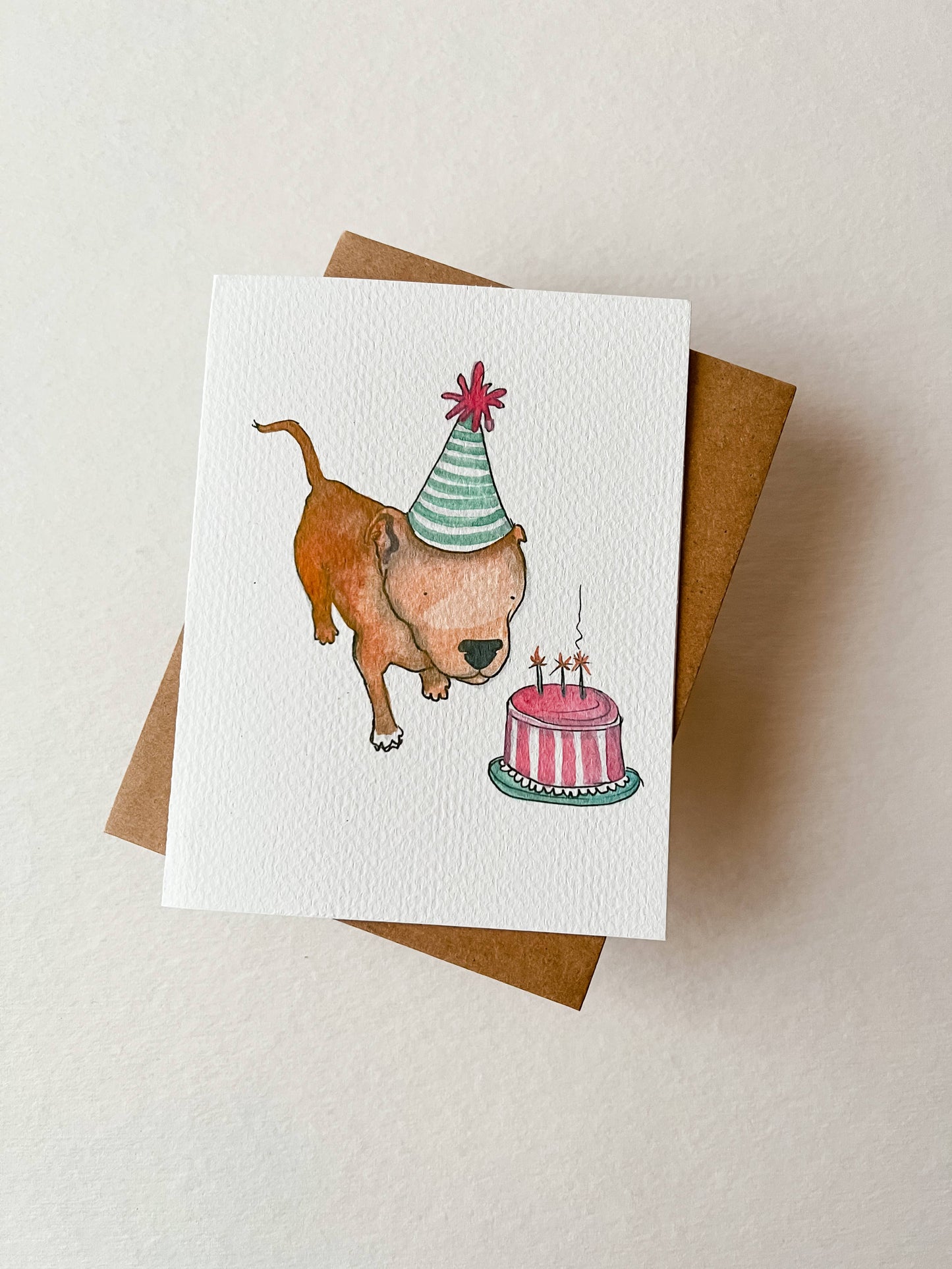 Bully Dog Birthday Card - Boxer, Pit Bull, Bulldog