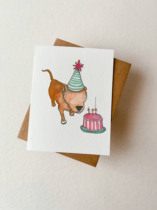 Bully Dog Birthday Card - Boxer, Pit Bull, Bulldog