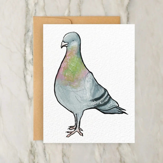 Colorful Pigeon 4x5" Greeting Card