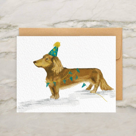 Dachshund Birthday Card 4x5"