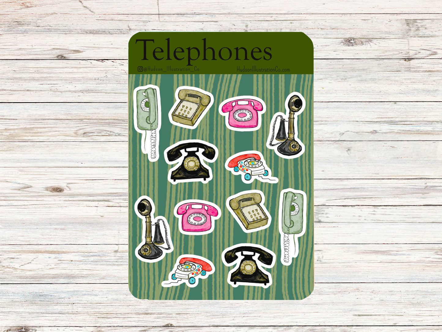 Telephones Sticker Sheet