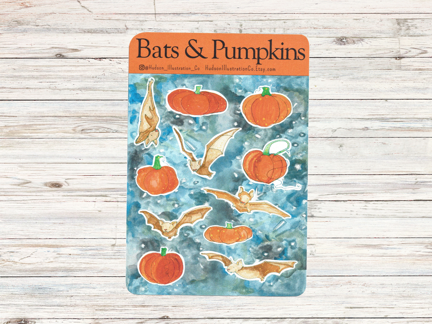 Bats & Pumpkins Sticker Sheet